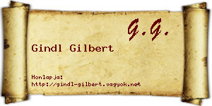 Gindl Gilbert névjegykártya